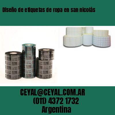 Diseño de etiquetas de ropa en san nicolás