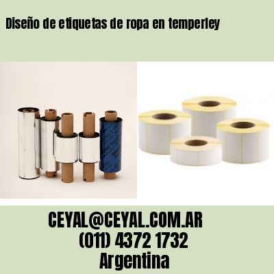 Diseño de etiquetas de ropa en temperley