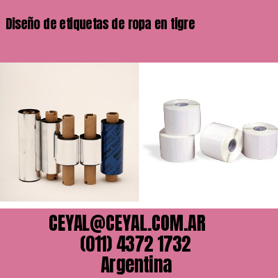 Diseño de etiquetas de ropa en tigre