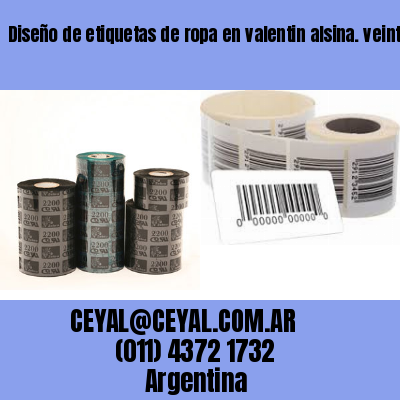 Diseño de etiquetas de ropa en valentin alsina. veinticinco de mayo