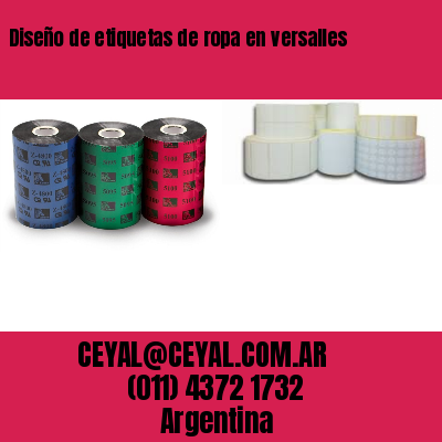 Diseño de etiquetas de ropa en versalles