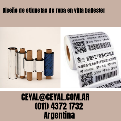 Diseño de etiquetas de ropa en villa ballester