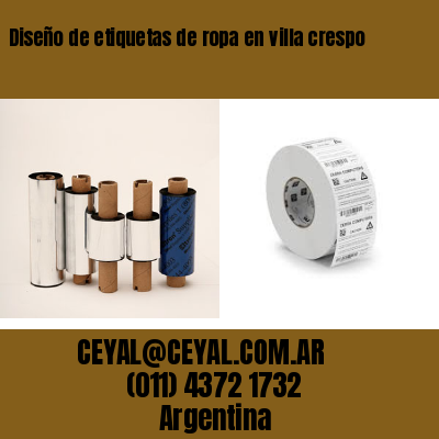 Diseño de etiquetas de ropa en villa crespo