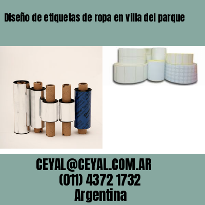 Diseño de etiquetas de ropa en villa del parque