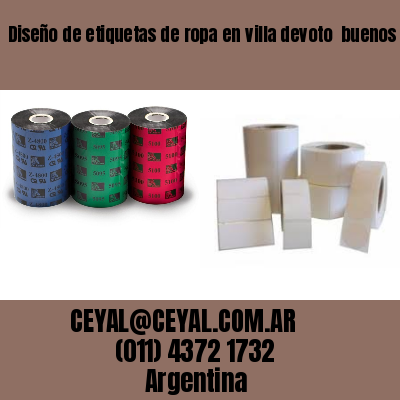 Diseño de etiquetas de ropa en villa devoto  buenos aires
