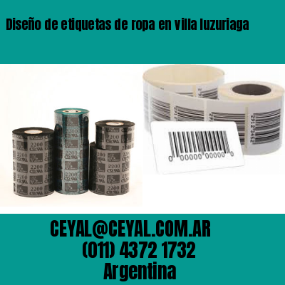 Diseño de etiquetas de ropa en villa luzuriaga