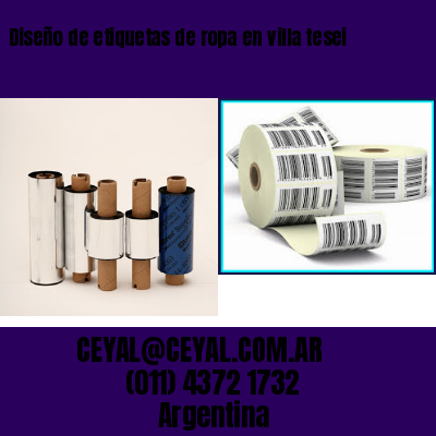 Diseño de etiquetas de ropa en villa tesei