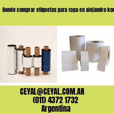 Donde comprar etiquetas para ropa en alejandro korn