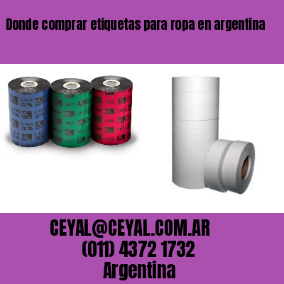 Donde comprar etiquetas para ropa en argentina