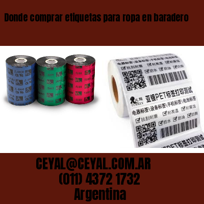 Donde comprar etiquetas para ropa en baradero