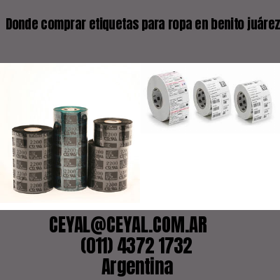 Donde comprar etiquetas para ropa en benito juárez