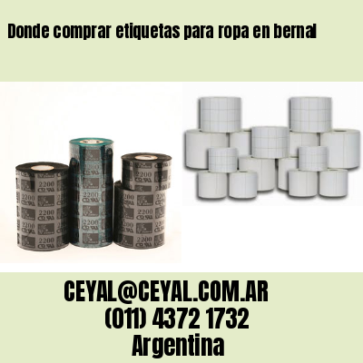 Donde comprar etiquetas para ropa en bernal