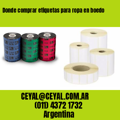 Donde comprar etiquetas para ropa en boedo