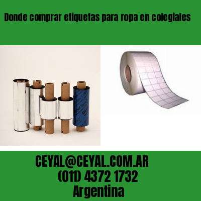 Donde comprar etiquetas para ropa en colegiales