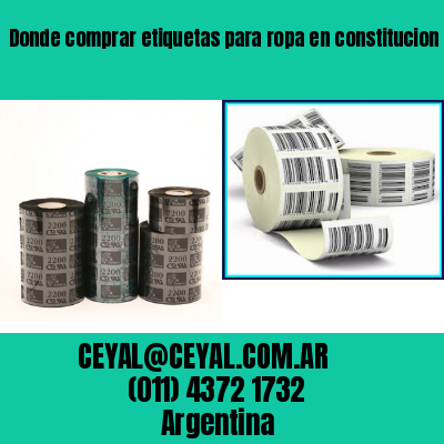 Donde comprar etiquetas para ropa en constitucion