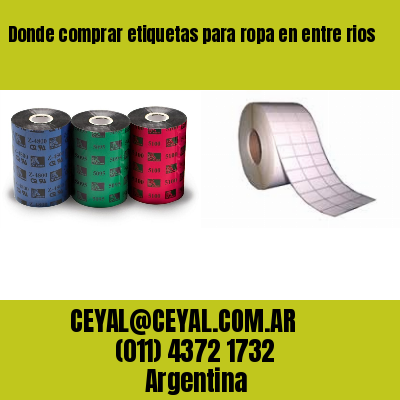 Donde comprar etiquetas para ropa en entre rios