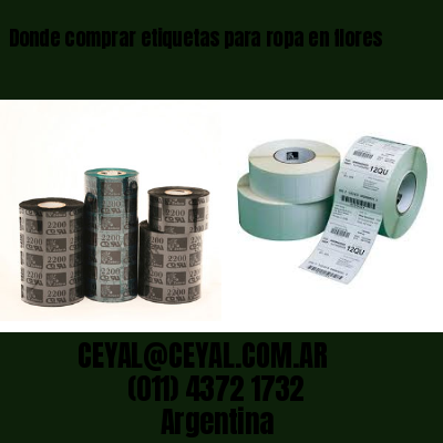 Donde comprar etiquetas para ropa en flores