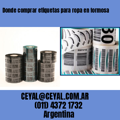 Donde comprar etiquetas para ropa en formosa