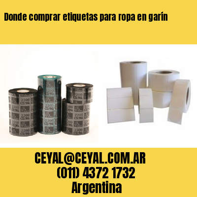 Donde comprar etiquetas para ropa en garín