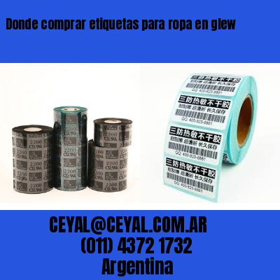 Donde comprar etiquetas para ropa en glew