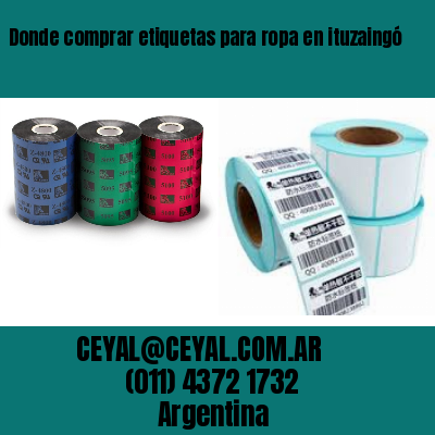 Donde comprar etiquetas para ropa en ituzaingó