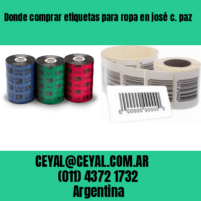 Donde comprar etiquetas para ropa en josé c. paz