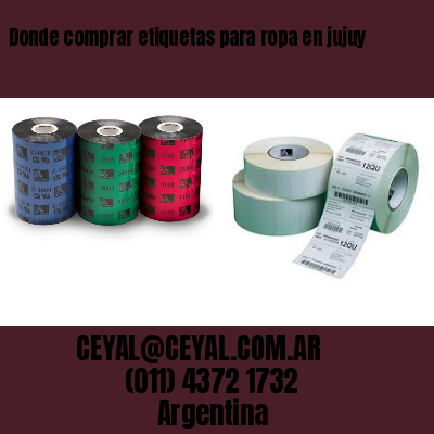 Donde comprar etiquetas para ropa en jujuy