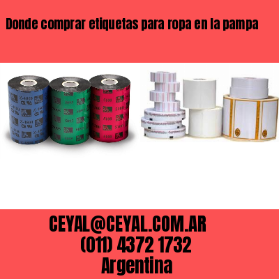 Donde comprar etiquetas para ropa en la pampa