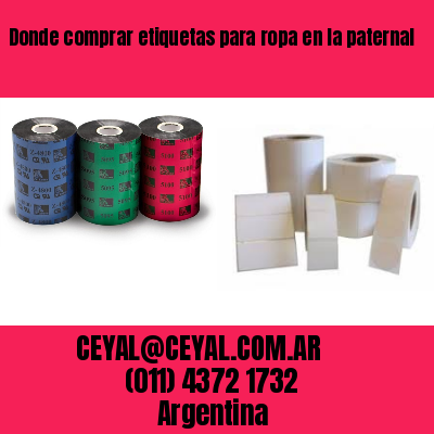 Donde comprar etiquetas para ropa en la paternal