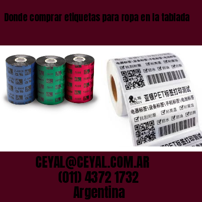 Donde comprar etiquetas para ropa en la tablada