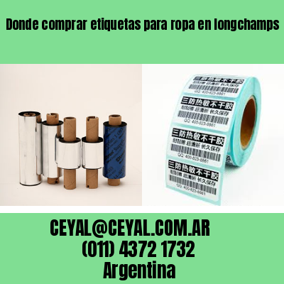 Donde comprar etiquetas para ropa en longchamps