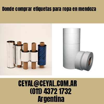 Donde comprar etiquetas para ropa en mendoza