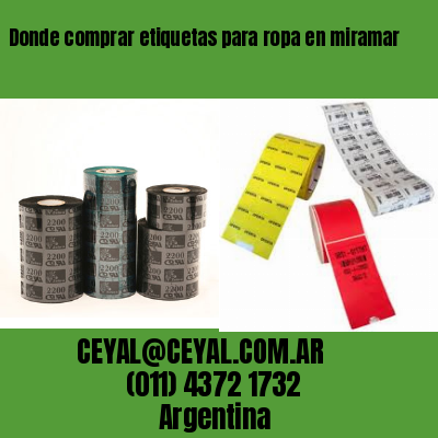 Donde comprar etiquetas para ropa en miramar