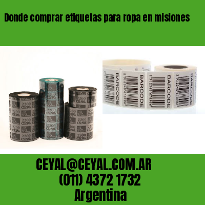 Donde comprar etiquetas para ropa en misiones