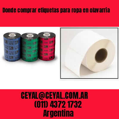 Donde comprar etiquetas para ropa en olavarría