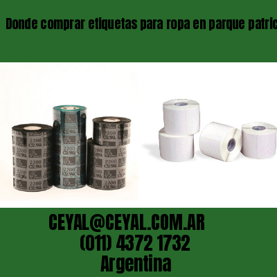 Donde comprar etiquetas para ropa en parque patricios