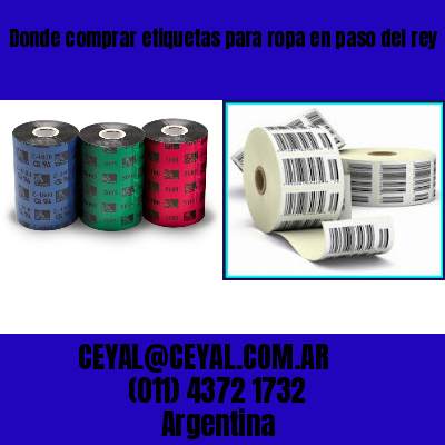 Donde comprar etiquetas para ropa en paso del rey