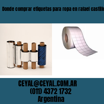 Donde comprar etiquetas para ropa en rafael castillo
