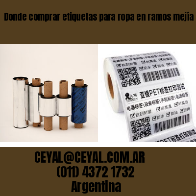 Donde comprar etiquetas para ropa en ramos mejía