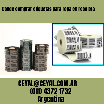 Donde comprar etiquetas para ropa en recoleta