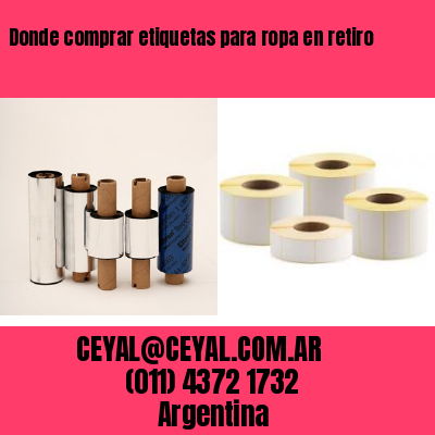 Donde comprar etiquetas para ropa en retiro