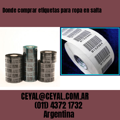 Donde comprar etiquetas para ropa en salta