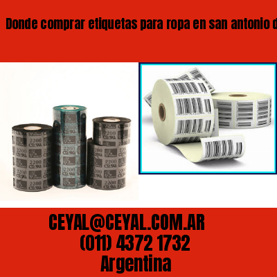 Donde comprar etiquetas para ropa en san antonio de areco
