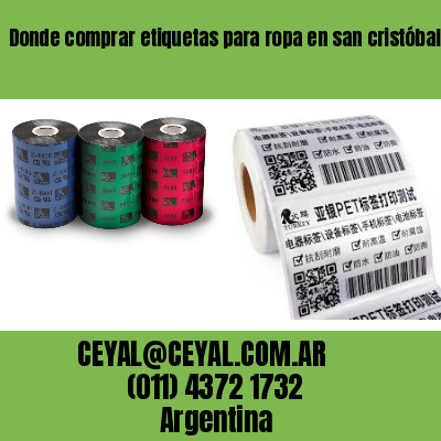 Donde comprar etiquetas para ropa en san cristóbal  buenos aires