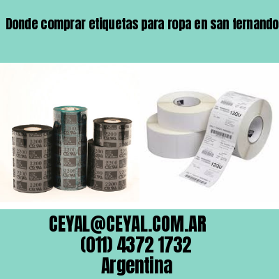 Donde comprar etiquetas para ropa en san fernando