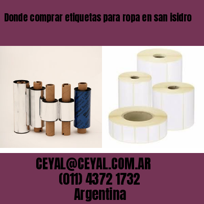 Donde comprar etiquetas para ropa en san isidro