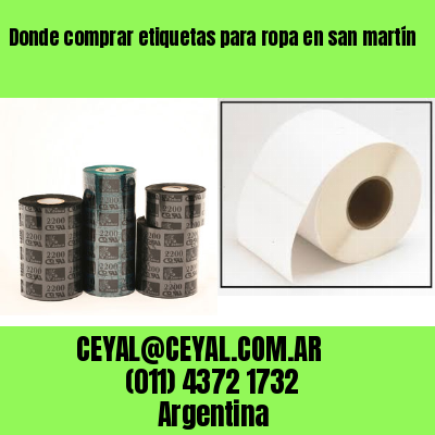 Donde comprar etiquetas para ropa en san martín