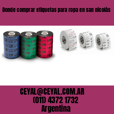 Donde comprar etiquetas para ropa en san nicolás