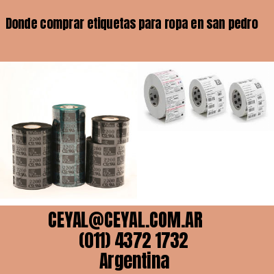 Donde comprar etiquetas para ropa en san pedro