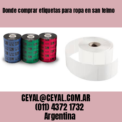 Donde comprar etiquetas para ropa en san telmo